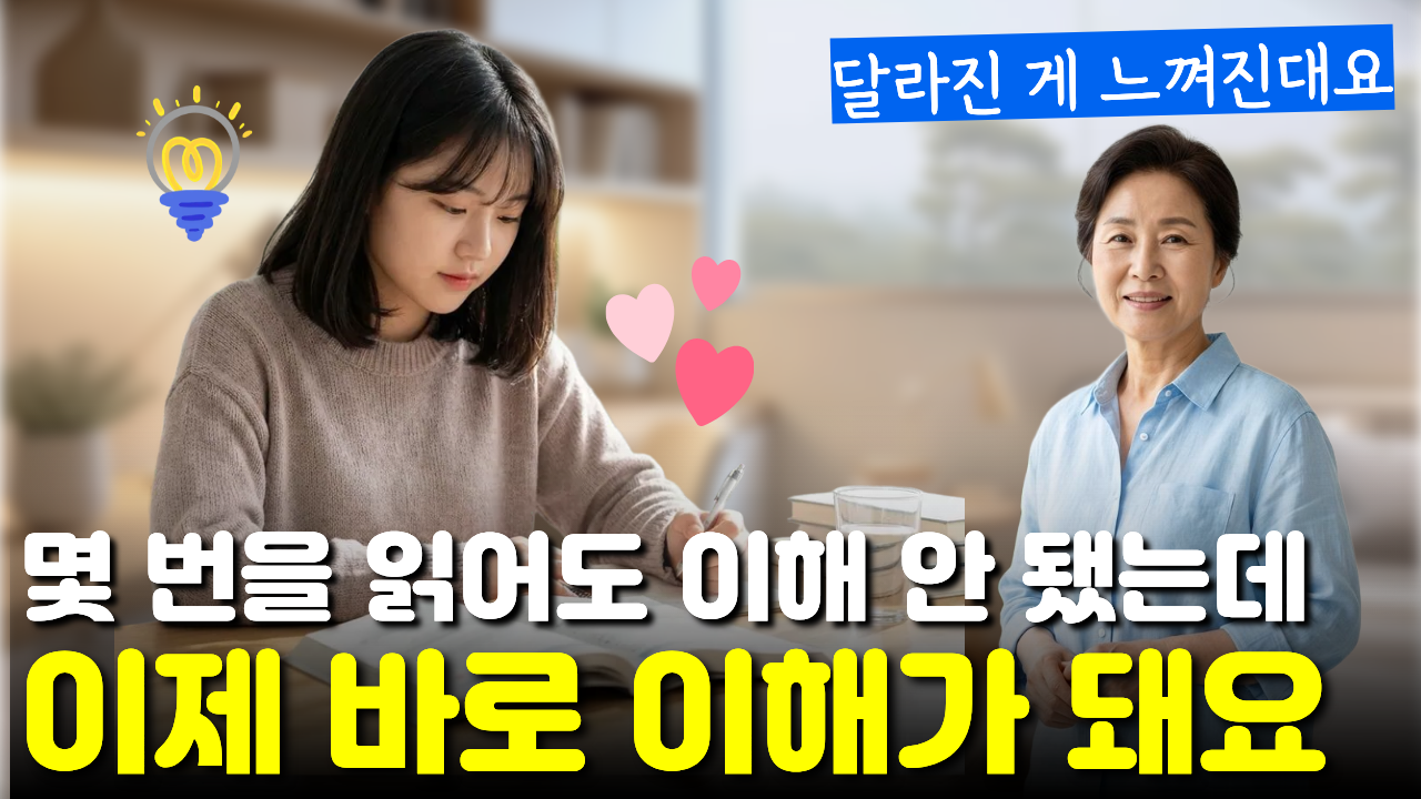 "몇 번을 읽어도 이해가 안 됐는데" 이젠 금방 이해된다며 아이가 스스로 변화를 느껴요